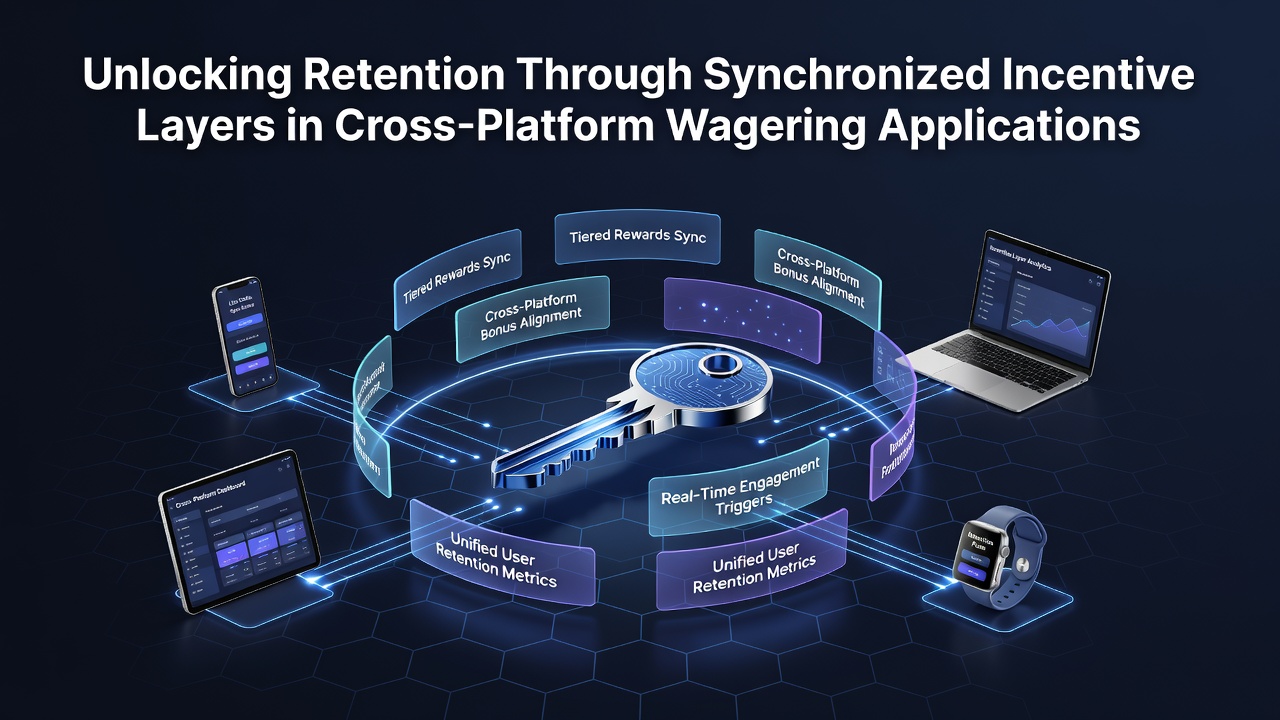 Analytics dashboard illustrating retention metrics tied to synchronized incentives in wagering apps